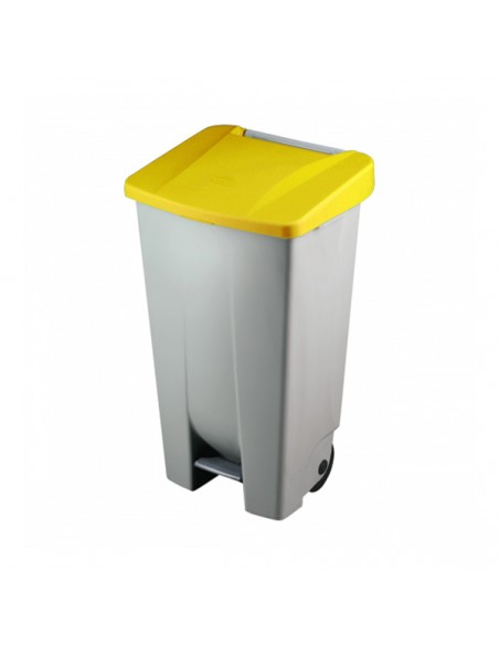 CONTENEDOR SELECTIVO 120LT + TAPA AMARILLA