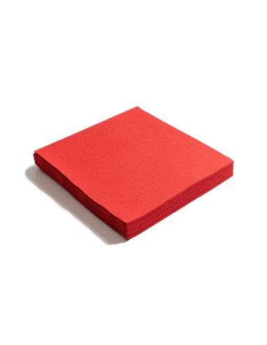 SERVILLETA 33X33CM PUA PUA ROJA CARMÍN - CJ 1200U