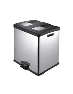 PAPERERA RECICLAT INOX 2X30 AMB PEDAL UNITAT