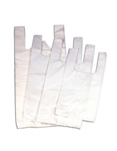 BOLSA CAMISETA BLANCA 42X53CM 70% REC. G200 - 100U