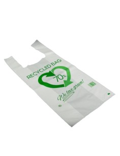 BOLSA CAMISETA BLANCA 35X50CM 70% REC. 100U