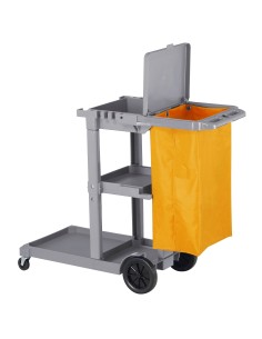 CARRO LIMPIEZA GRIS CON TAPA (REF. AF08160T) 2