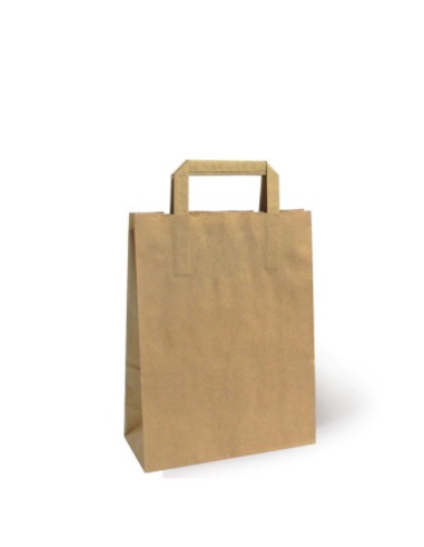 BOLSA KRAFT CON ASA PLANA 32+12X41 80gr 250UN