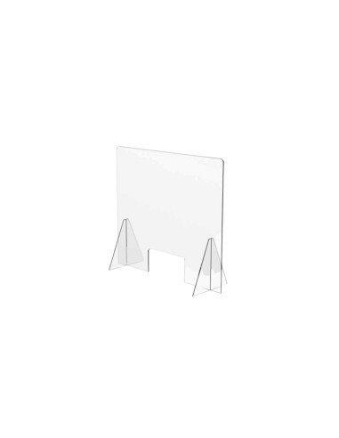 MAMPARA METACRILATO C/PIE TRANSP.C/VENT.67x60 UNID