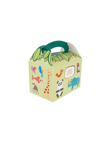 "CAJA MENÚ INFANTIL ""ZOO"" 17x16x10 CARTÓN...