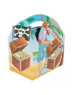 "CAJA MENÚ INFANTIL ""PIRATAS"" 17x16x10 CARTÓN 300UN"