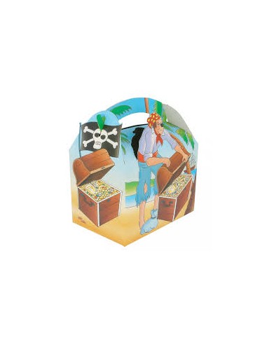 "CAJA MENÚ INFANTIL ""PIRATAS"" 17x16x10 CARTÓN...
