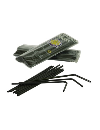 CANUTILLO CURVABLE NEGRO - PAQUETE 1000UND