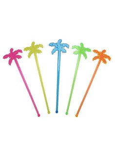 AGITADOR PLÀSTIC PALMERA 17.5CM - PAQUET 100UNT