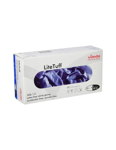 GUANT LITETUFF VILEDA BLAU TALLA M - PAQUET 100UNT