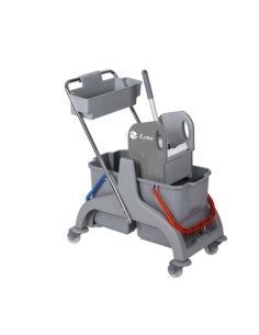 CARRO TANK DOBLE 2X25L CON PRENSA Y CESTA (SCPEC36DG)