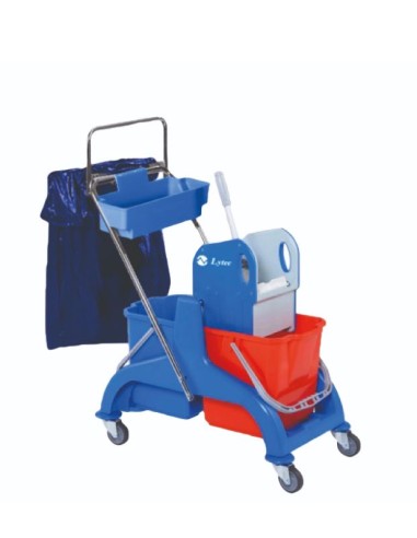 CARRO TANK DOBLE 2X18L AMB PREMSA, CISTELLA I SUPORT BOSSA (SCP36BG)