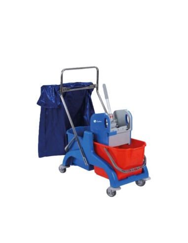 CARRO TANK DOBLE 2X25L AMB PREMSA I SUPORT BOSSA (SCP50G)