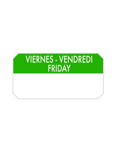 ETIQUETA ADHESIVA 5X2,5CM VERD/BLANCA...