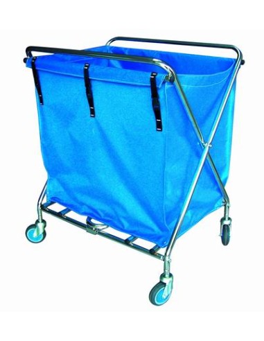 CARRO BUGADERIA PLEGABLE CROM.BOSSA BLANCA + PROT.RODES
