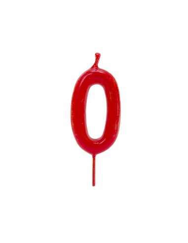 VELA Nº 0 ROJA CON PALILLO 5X4CM 12 U