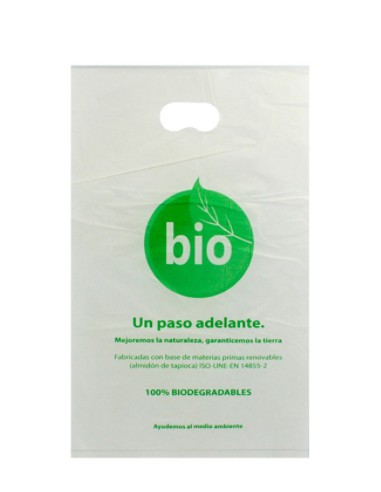 BOLSA CAMISETA 20x33 BIODEGRADABLE TROQUEL 3000U