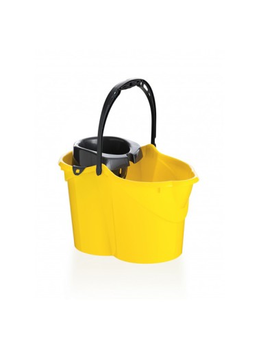 CUBO CON ESCURRIDOR 15L OVALADO AMARILLO