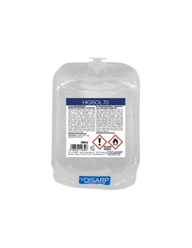 CARREGUES ECO-Z HIGISOL 70 DESINFECTANT 500C.C. DISARP - CAIXA 12UND.