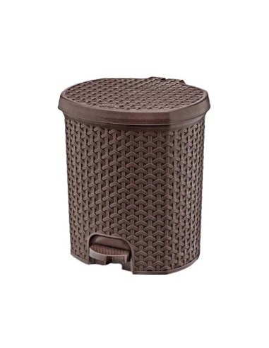 PONGOTODO CON PEDAL RATTAN 5.5LT MARRÓN