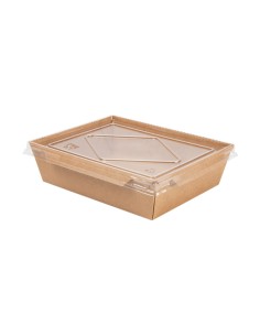 COMBO RECIPIENTS+TAPA PET 1200ml KRAFT PAQ.200U