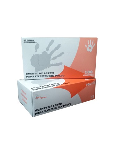 GUANT LÀTEX SENSE POLS TALLA S - CAIXETA 100UNT