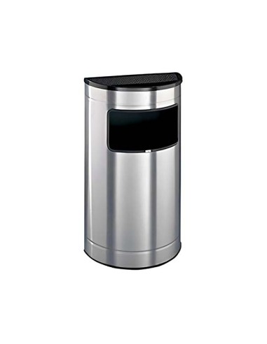 CENICERO PAPELERA MEDIA LUNA INOX 50L