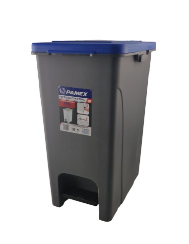 CONTENEDOR 30LT AZUL CON PEDAL UNIDAD