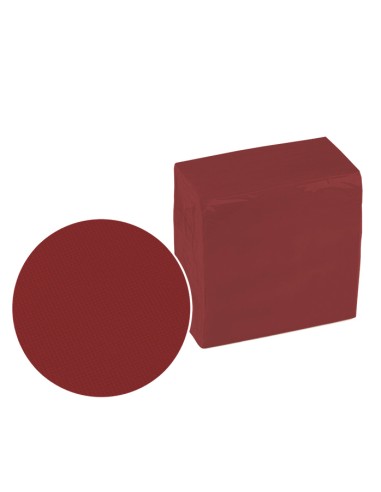 SERVILLETA 33X33CM PUA PUA BURDEOS - CAJA 1600U