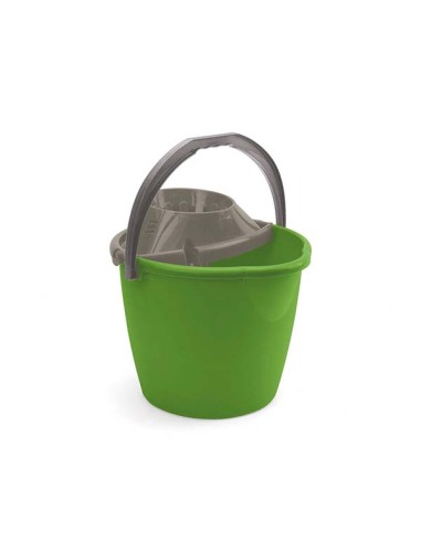 CUBO + ESCURRIDOR 13L REDONDO COLOR VERDE