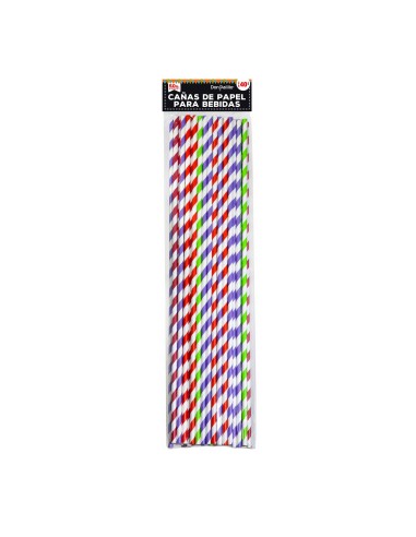 CANUTILLO PAPEL RECTO 400X6CM COL. BOLSA 50UND