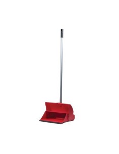 RECOGEDOR BASCULANTE PLÁSTICO CON TAPA ROJO