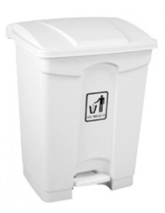 CONTENEDOR 45L PEDAL BLANCO + TAPA AF07331