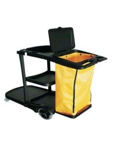 CARRO LIMPIEZA NEGRO CON TAPA (AF08180)