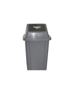 PAPELERA 40L TAPA PUSH GRIS