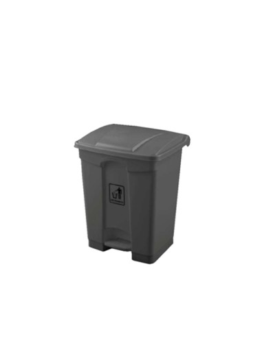 CONTENIDOR 30LT GRIS CUBO+PEDAL S/TAPA F07330R