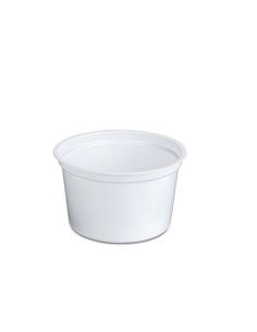 TARRINA BLANCA 250CC POLIP. - 50 UND