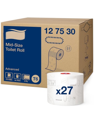 PAPEL HIGIENICO MID-SIZE TORK PAQ. 27 UND