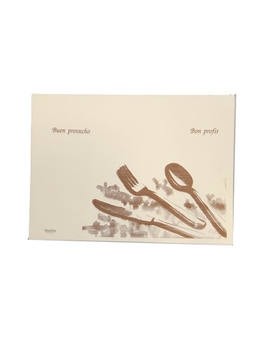 MANTEL 32X44CM OCRE SET CUBIERTOS - CAJA 1000UND