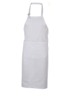 DELANTAL PETO BLANCO CINTA EMBUDO