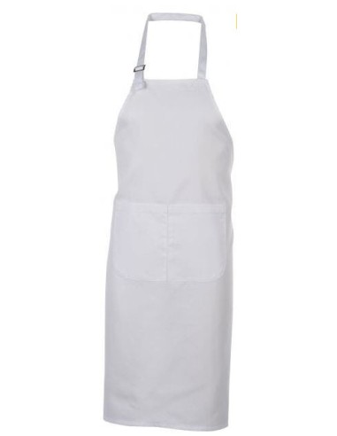 DELANTAL PETO BLANCO CINTA EMBUDO