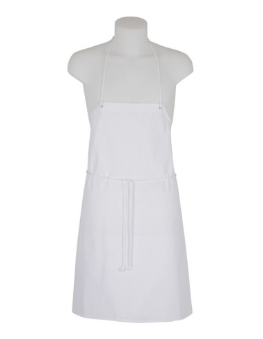 DELANTAL PETO OJETES BLANCO 75X90CM