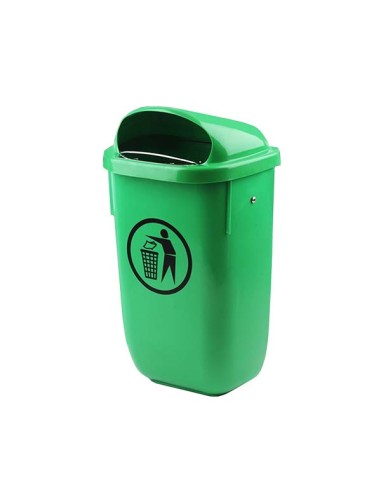 PAPERERA DE FANOL EN PLÀSTIC VERD 50L