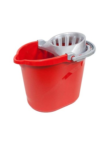 CUBO + ESCURRIDOR 15L OVALADO ROJO ONE ITALIA