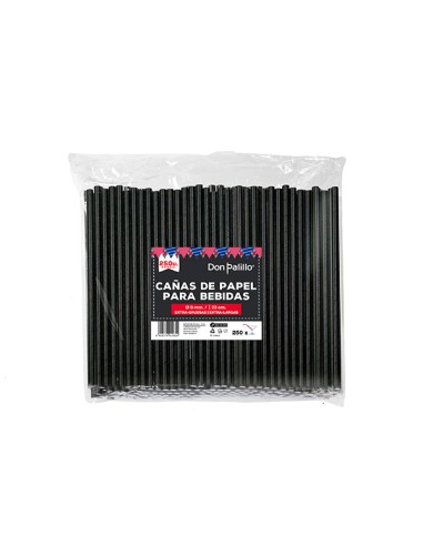 CANYETA RECTE NEGRE 230X0,8MM PAQUET DE 250UNITATS