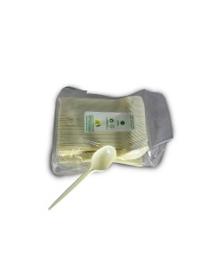 CUCHARA POSTRE CREMA REUTILIZABLE 13CM - 100 UND
