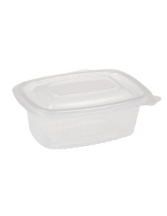 BANDEJA CON TAPA PP 500CC TRANSPARENTE - PAQ 50UN