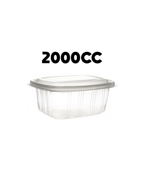 SAFATA AMB TAPA 2000CC TRANSPARENT - PAQUET 25UNT