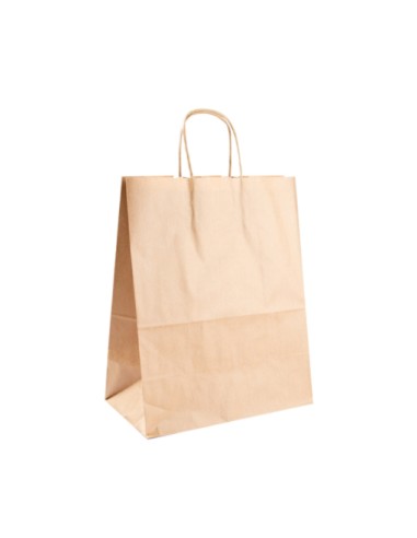 BOLSA KRAFT CON ASA KS4 26+17x32 PAQUETE 250U