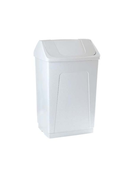 CUBELL AMB TAPA BASCULANT BLANC 55L